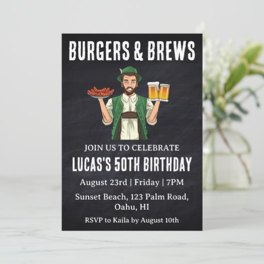 Grillen Einladung (Stehend Vorderseite)