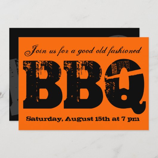 GRILLEN EINLADUNG (Vorne/Hinten)