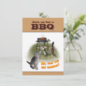 Grillen Einladung bei Katzen (Stehend Vorderseite)