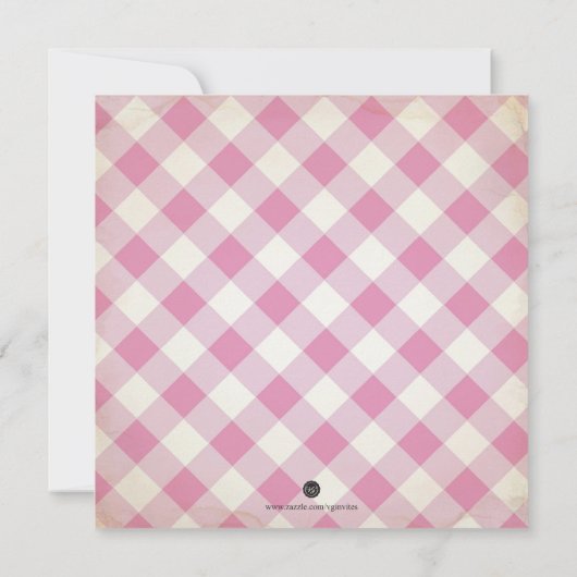 GRILLEN Einladung Gingham Print (Rückseite)