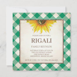 GRILLEN Einladung Gingham Print