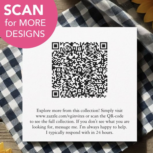 GRILLEN Einladung Gingham Print