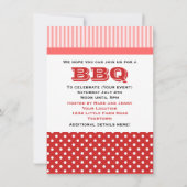 GRILLEN Einladung - Rotes und rotes Schweinefleisc (Rückseite)