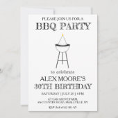 Grillen-Einladungen zum 30. Einladung (Vorderseite)