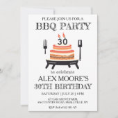 Grillen-Einladungen zum 30. Einladung (Vorderseite)