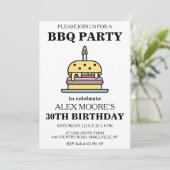 Grillen-Einladungen zum 30. Einladung (Stehend Vorderseite)