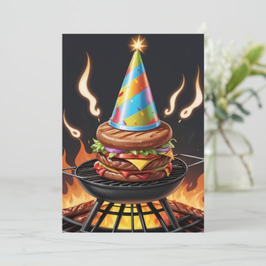 Grillen-Einladungen zum 30. Einladung (Stehend Vorderseite)