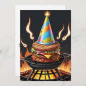 Grillen-Einladungen zum 30. Einladung (Vorne/Hinten)