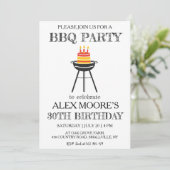 Grillen-Einladungen zum 30. Einladung (Stehend Vorderseite)