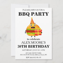Grillen-Einladungen zum 30. Einladung