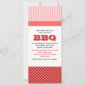 GRILLEN Einladungs-- rotes und rosa Schwein Einladung (Rückseite)