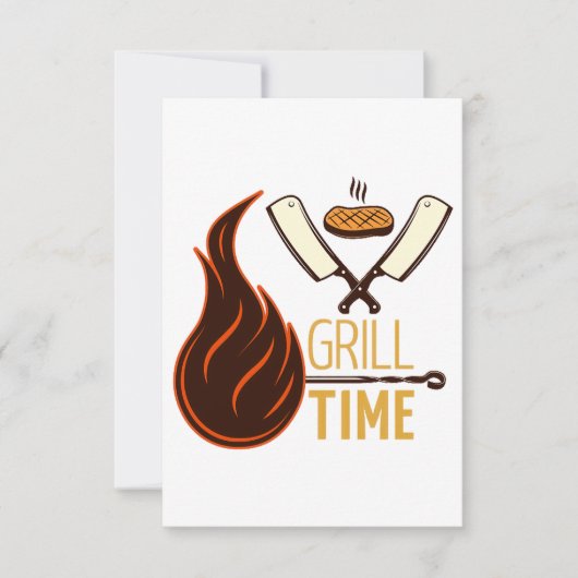 GRILLEN Einladungskarte (Vorderseite)