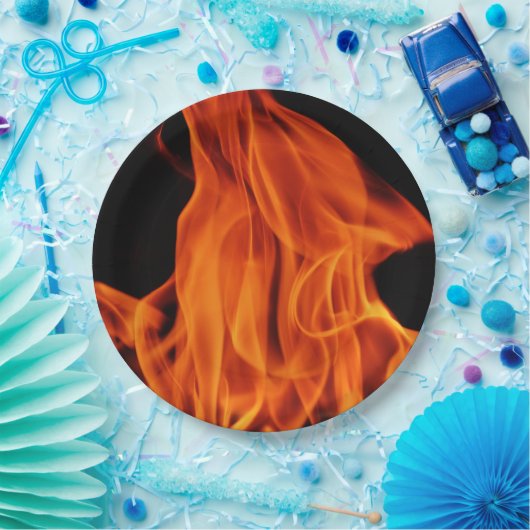 GRILLEN Feuer flammt WegwerfpapierTeller Pappteller (Party)