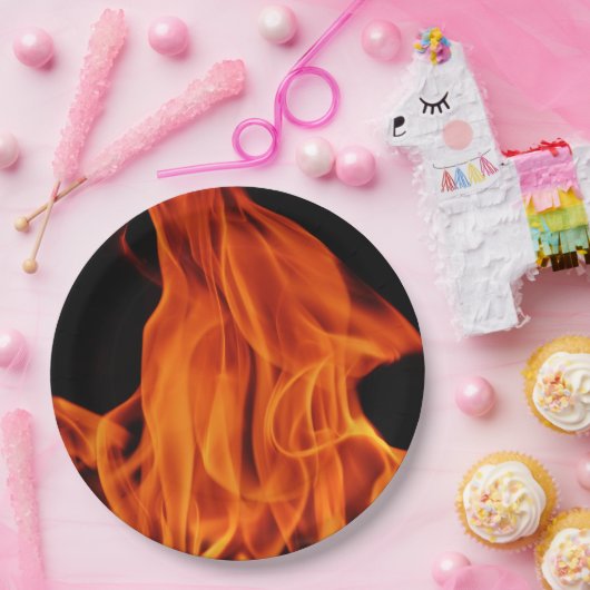 GRILLEN Feuer flammt WegwerfpapierTeller Pappteller (Party)
