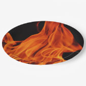 GRILLEN Feuer flammt WegwerfpapierTeller Pappteller (Schrägansicht)