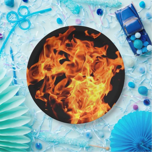 GRILLEN Feuer flammt WegwerfpapierTeller Pappteller (Party)