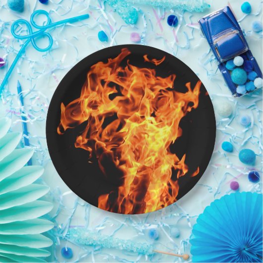GRILLEN Feuer flammt WegwerfpapierTeller Pappteller (Party)