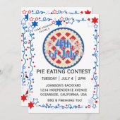 Grillen Fireworks,  des vierten Pie Eating Contest Einladung (Vorne/Hinten)