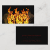 GRILLEN Flammen Visitenkarte (Vorne/Hinten)
