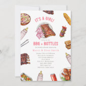 GRILLEN + Flaschen Kochgeschirr Kinderdusche Einla Einladung (Vorderseite)