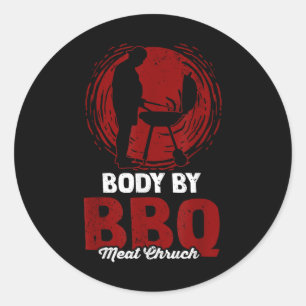 Grillen Fleisch Kirche Grillen Grill Rauchen Grill Runder Aufkleber