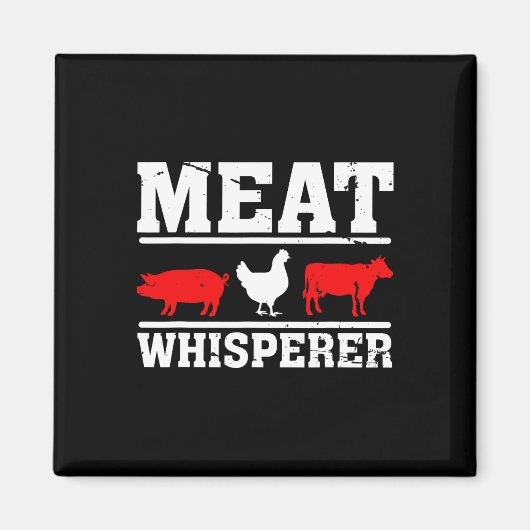 Grillen - Fleischflüsterer Lustiges Bbq-Geschenk f Magnet (Vorne)