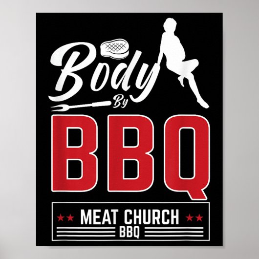 Grillen Fleischkirche für eine lustige barbeque Gr Poster (Vorne)