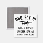 GRILLEN Fly-In-Flugzeug Magnet (Vorderseite/Rückseite)