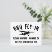 Grillen Fly-In-Flugzeug Postkarte (Stehend Vorderseite)