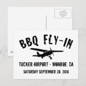 Grillen Fly-In-Flugzeug Postkarte (Vorne/Hinten)