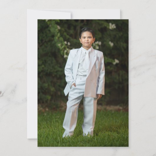 Grillen Food Fun Foto der ersten Heiligen Kommunio Einladung (Rückseite)