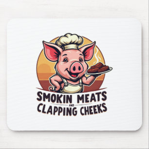 Grillen Funny: Smokin-Fleisch und das Kratzen von Mousepad