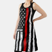 Grillen für den Feuerwehrmann Personalisiert dünne Schürze (InSitu)