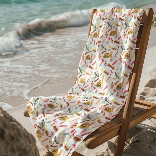 Grillen für Wasserfarben Muster für Speisen, Geträ Strandtuch