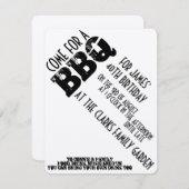 GRILLEN Geburtstag EINLADUNG (Vorne/Hinten)