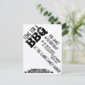 GRILLEN Geburtstag EINLADUNG (Stehend Vorderseite)