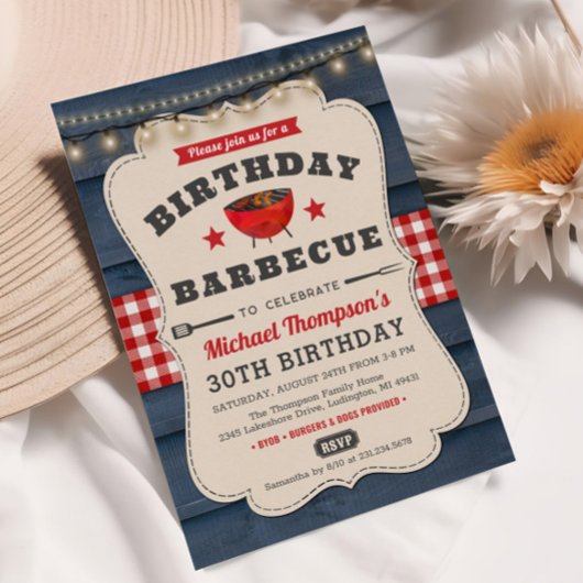 Grillen Geburtstag Sommer Barbecue Party Einladung