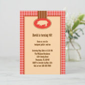 GRILLEN Geburtstags-Party Einladung (Stehend Vorderseite)