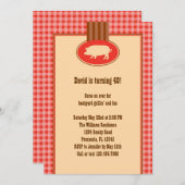 GRILLEN Geburtstags-Party Einladung (Vorne/Hinten)