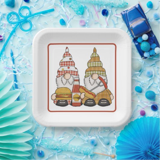 GRILLEN Gnomes Pappteller (Party)