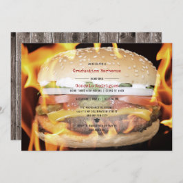 GRILLEN Graduation Party High School Junge Lässig Einladung