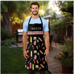 Grillen Grill Grill Grill Smoker Apro Schürze<br><div class="desc">Dieses Design kann personalisiert werden, indem Sie die Option Anpassen auswählen, um Text hinzuzufügen oder andere Änderungen vorzunehmen. Wenn dieses Produkt die Möglichkeit hat, das Design auf einen anderen Gegenstand zu übertragen, stellen Sie bitte sicher, dass das Design bei Bedarf angepasst wird. Kontaktieren Sie mich unter colorflowcreations@gmail.com , wenn Sie...</div>