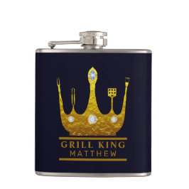 GRILLEN Grill King Crown Navy macht sich selbst Flachmann