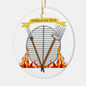 GRILLEN Grill-königliches Wappen Keramik Ornament (Links)