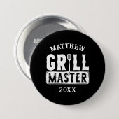 GRILLEN Grill Master Personalisiert Bester Vater V Button (Vorne & Hinten)