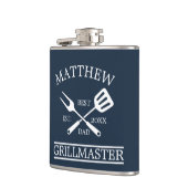 GRILLEN Grill Master Personalisiert Bester Vater V Flachmann (Links)