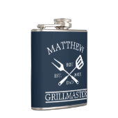GRILLEN Grill Master Personalisiert Bester Vater V Flachmann (Rechts)