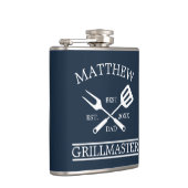 GRILLEN Grill Master Personalisiert Bester Vater V Flachmann (Rechts)