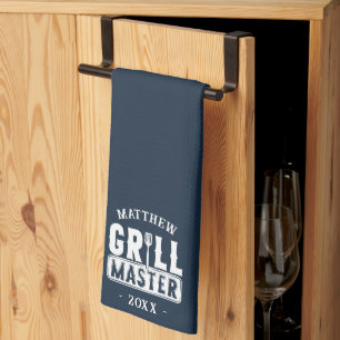 GRILLEN Grill Master Personalisiert Bester Vater V Geschirrtuch