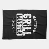 GRILLEN Grill Master Personalisiert Bester Vater V Geschirrtuch (Horizontal)